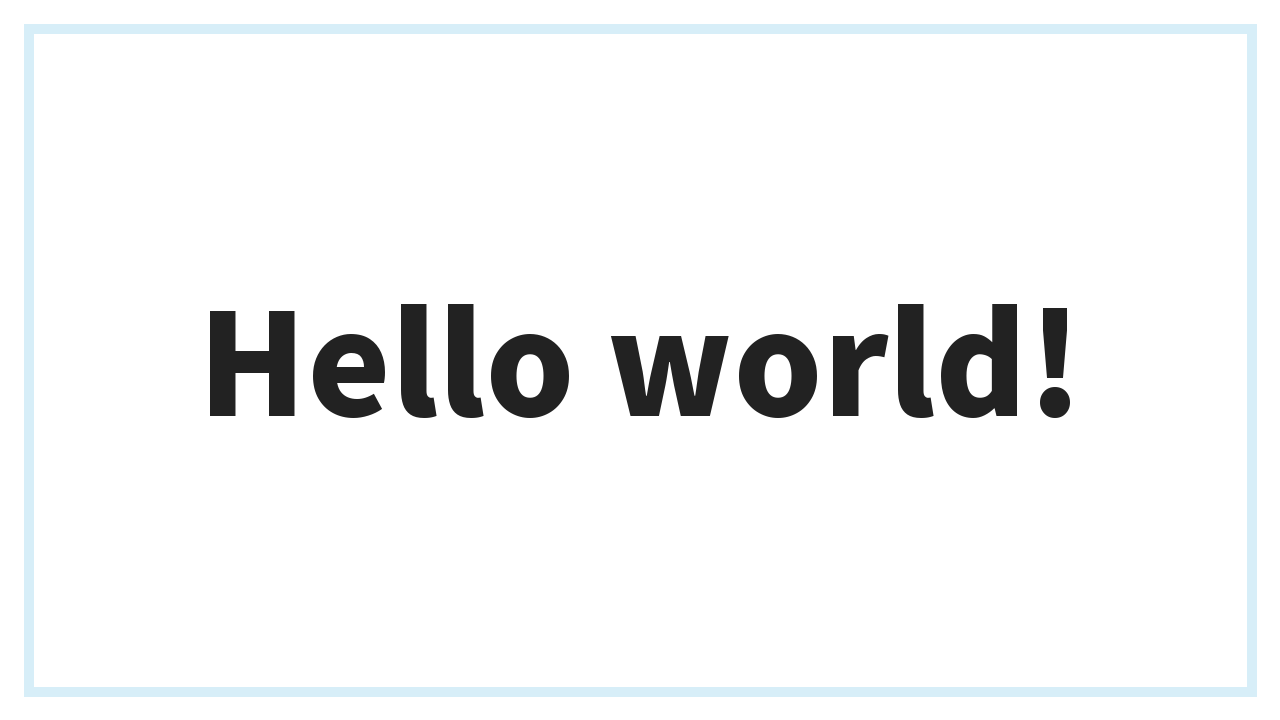 Hello world!